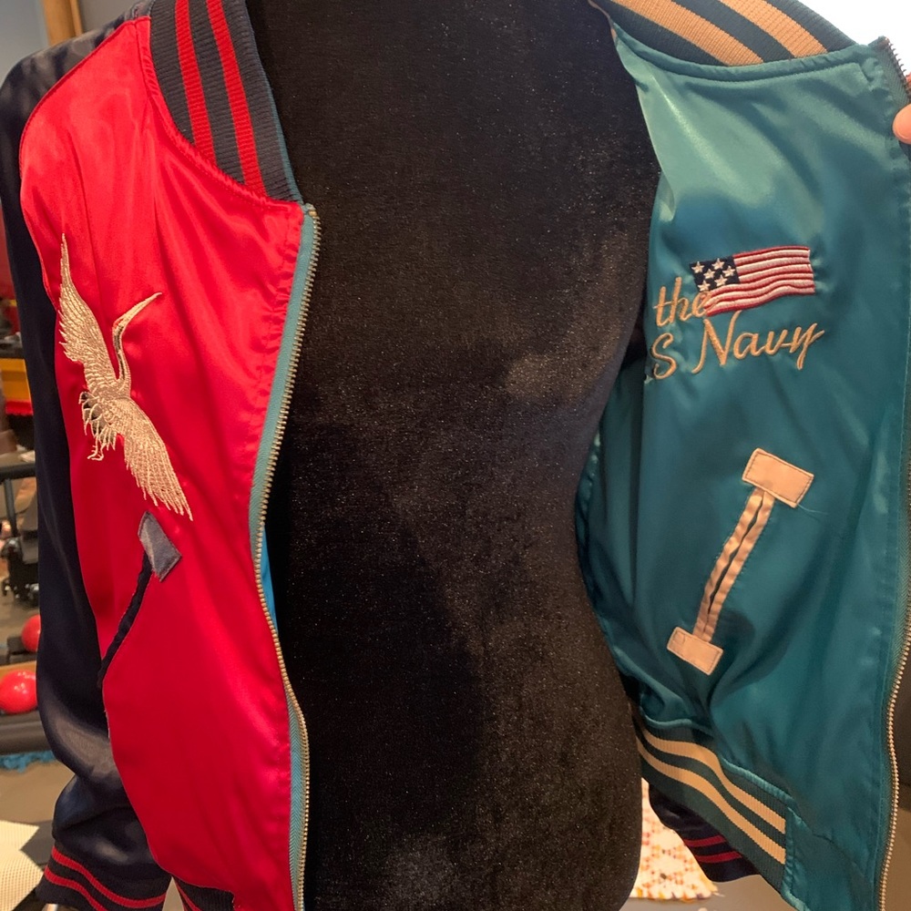 Reversible Satin Baseball Style Jacket. - image 3